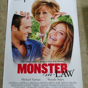 MONSTER -IN-LAW - MOVIE POSTER WITH JANE FONDA, JENNIFER LOPEZ & MICHAEL VARTAN